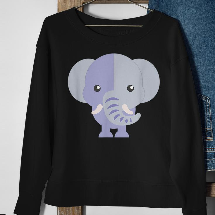 Funny Cartoon Animals Elephant Animals Funny Gifts Sweatshirt Gifts for Old Women