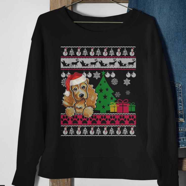 Cocker Spaniel Christmas Ugly Sweater Dog Lover Xmas Sweatshirt Gifts for Old Women