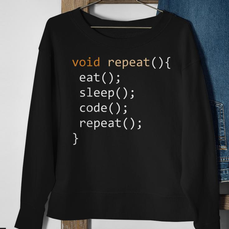 Coding Java Recursive Eat Code Sleep Repeat Sweatshirt Gifts for Old Women