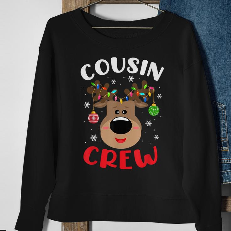 Cousin Crew Cute Reindeer Family Matching Pajama Xmas Sweatshirt Gifts for Old Women