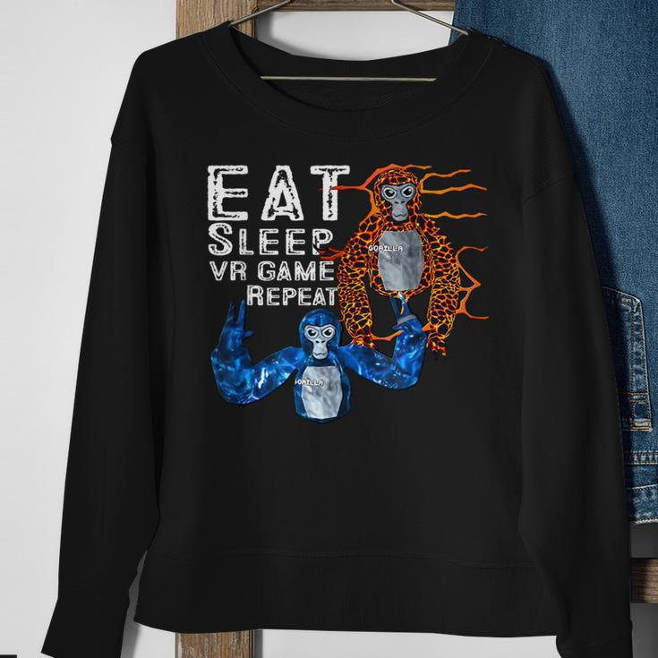 Eat Sleep Gorilla Vr Game Monke Tag Vr Game Sweatshirt Gifts for Old Women