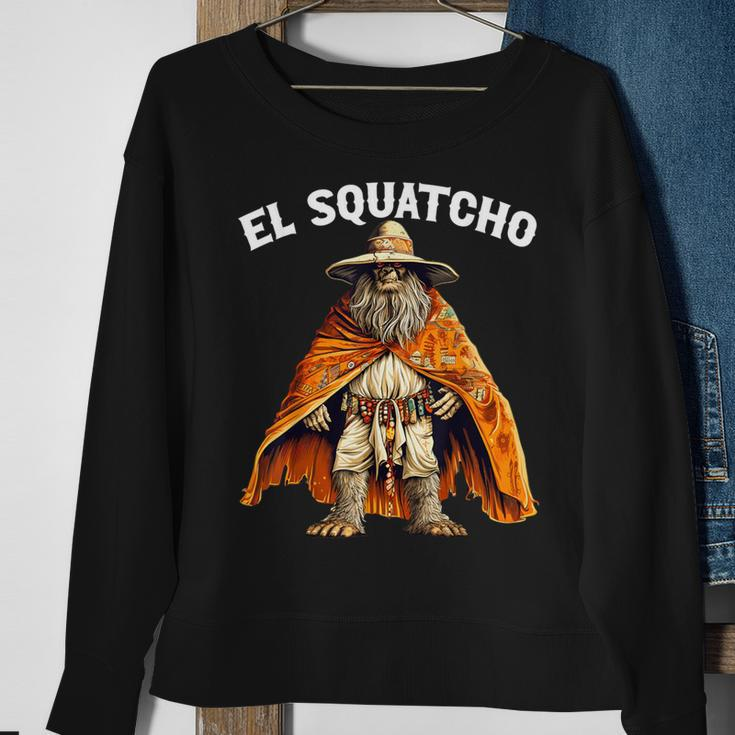El Squatcho Poncho Western Bigfoot Sasquatch Lover Sweatshirt Gifts for Old Women