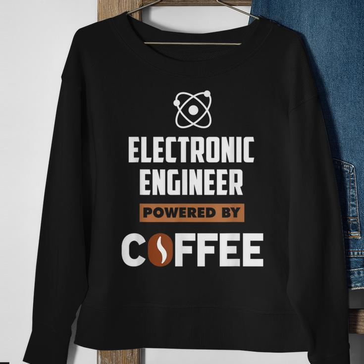 Electronic Engineer Powered By Cofee Sweatshirt Gifts for Old Women