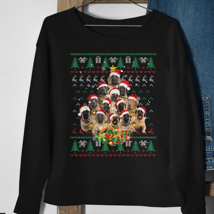 English Mastiff Christmas Tree Ugly Sweater Xmas Sweatshirt Gifts for Old Women