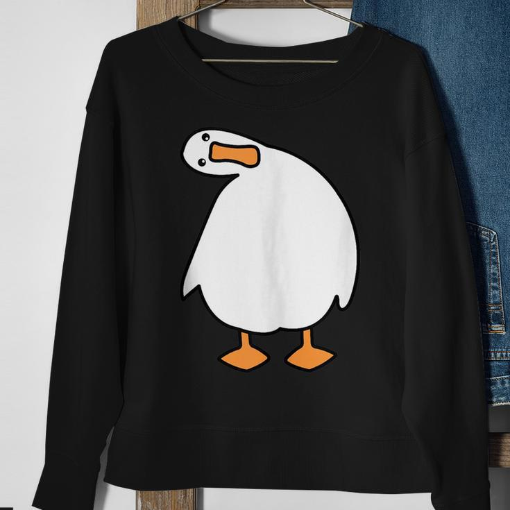 Funny Goose With Crazy Look Sweatshirt Gifts for Old Women