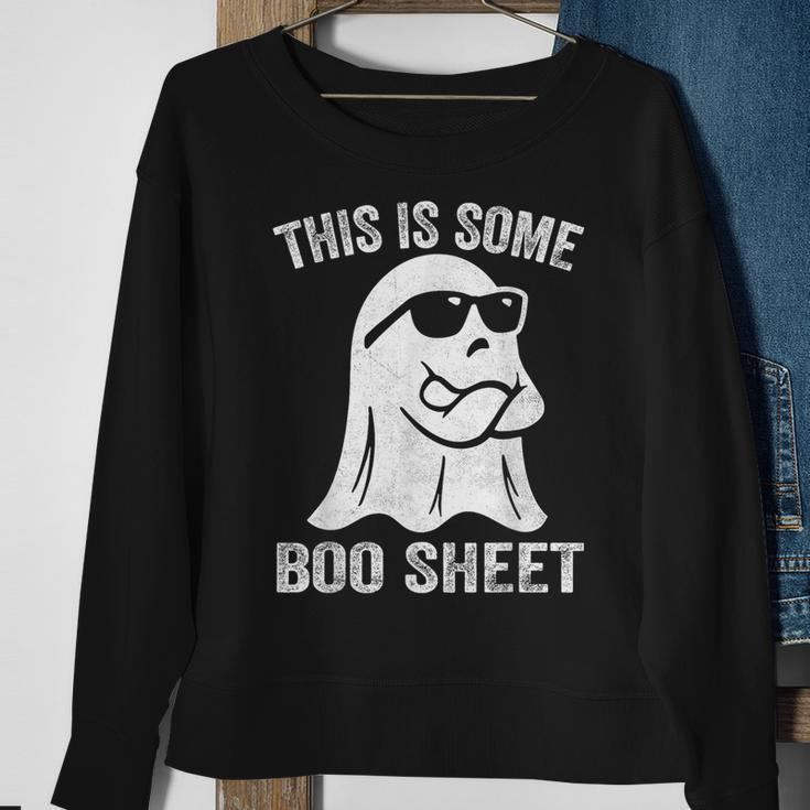 Halloween Boo Ghost Costume This Is Some Boo Sheet Sweatshirt Gifts for Old Women