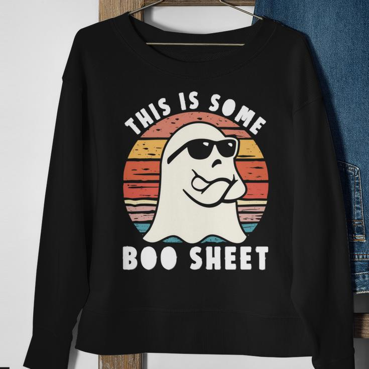 Halloween Boo Ghost This Is Some Boo Sheet Costume Sweatshirt Gifts for Old Women
