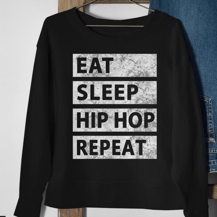 Hip Hop Eat Sleep Hip Hop Sweatshirt Gifts for Old Women