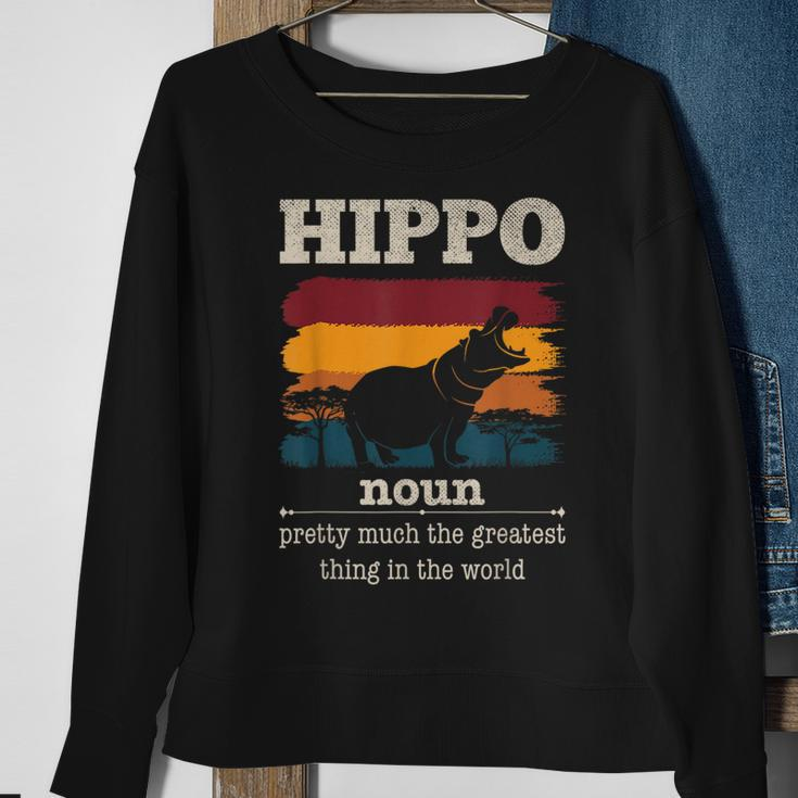 Hippo Definition Cool Hippo Animals Humor Hippopotamus Sweatshirt Gifts for Old Women
