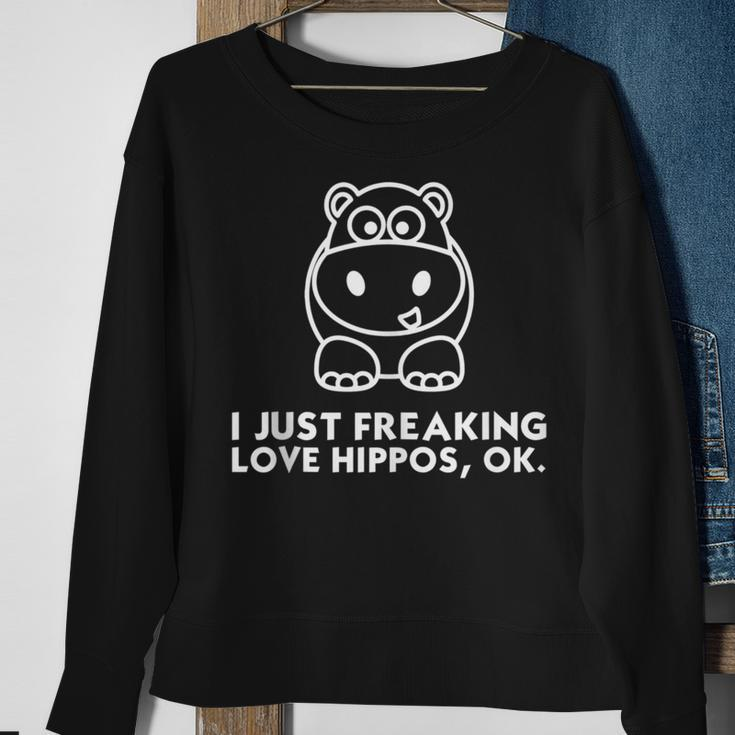 Hippo Lover Hippo Apparel Hippo Merchandise Hippo Sweatshirt Gifts for Old Women