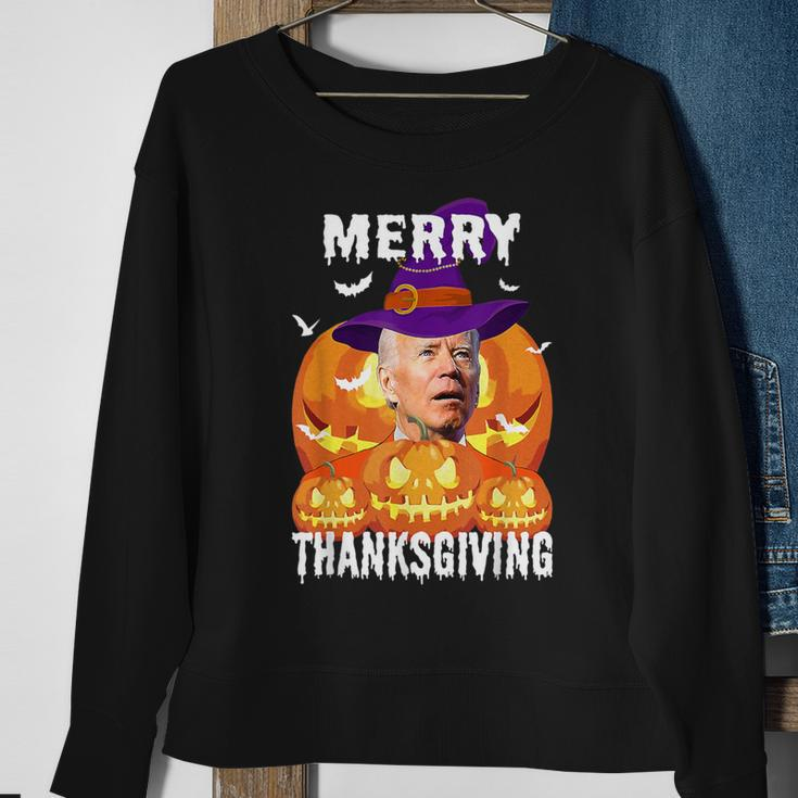 Joe Biden Confused Merry Thanksgiving For Halloween Sweatshirt Gifts for Old Women