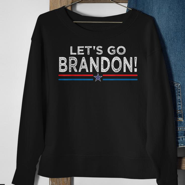 Funny Lets Go Brandon Meme Retro Vintage Design Meme Funny Gifts Sweatshirt Gifts for Old Women