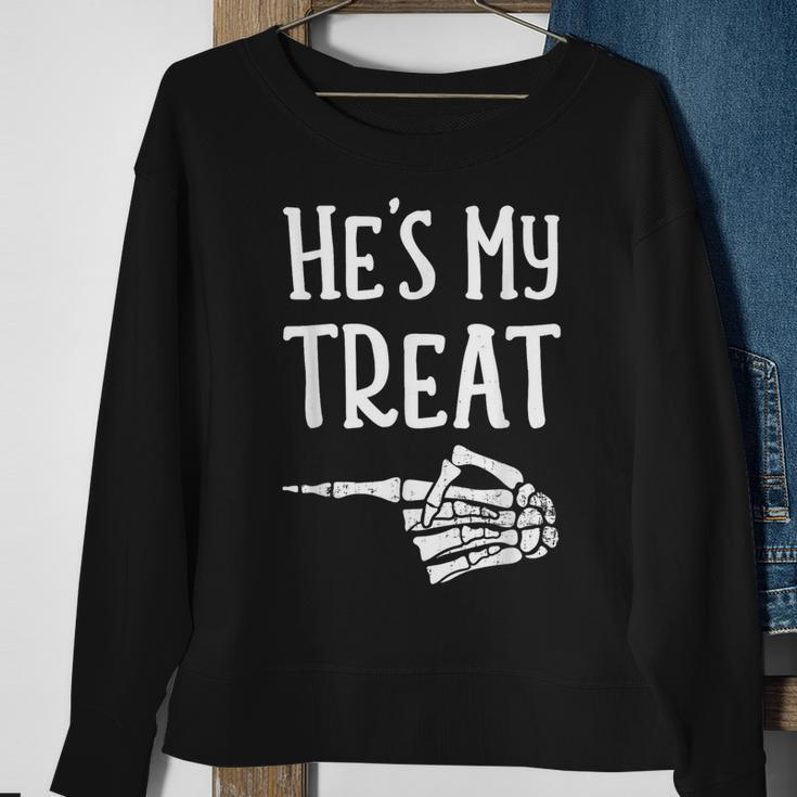 Matching He's My Treat Couples Costume Halloween Hers Sweatshirt Gifts for Old Women