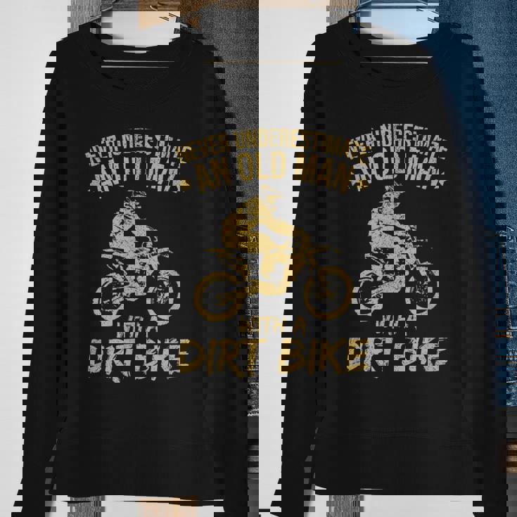 Funny Motocross Never Underestimate Sweatshirt Gifts for Old Women