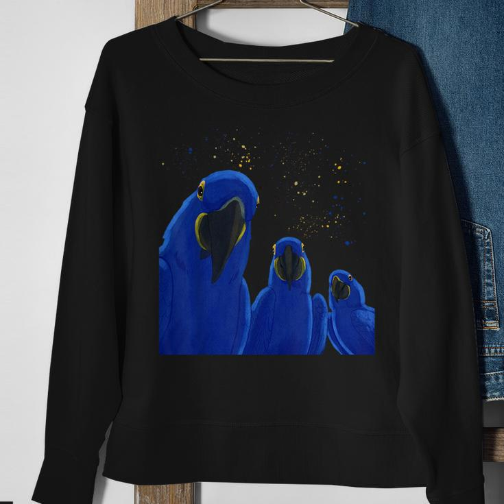 Funny Parrots Birds Hyacinth Macaw Sweatshirt Gifts for Old Women
