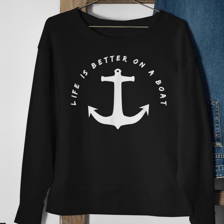 Funny Quote Sailing Retro Sailors Crew Anchor Sweatshirt Gifts for Old Women