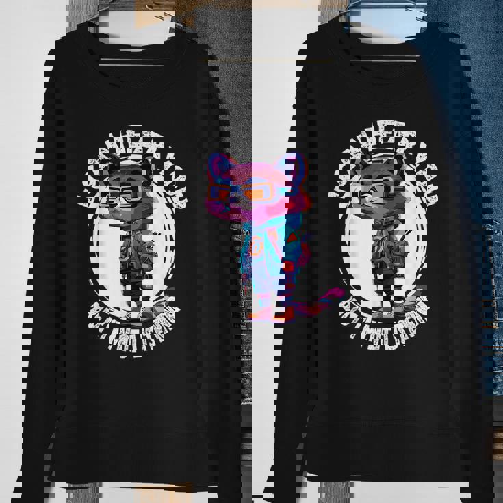 Funny Raccoon I Can Hear You But Im Listening Sweatshirt Gifts for Old Women