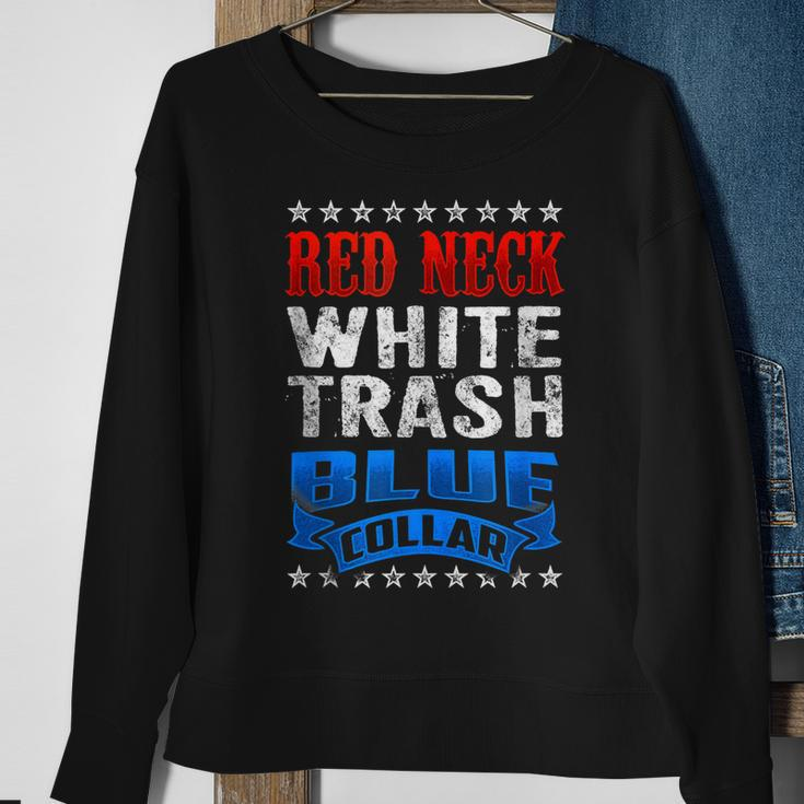 Funny Redneck White Trash Blue Collar Red Neck Sweatshirt Gifts for Old Women