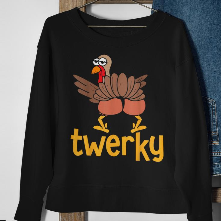 Thanksgiving Turkey Twerky Family Matching Youth Sweatshirt Gifts for Old Women