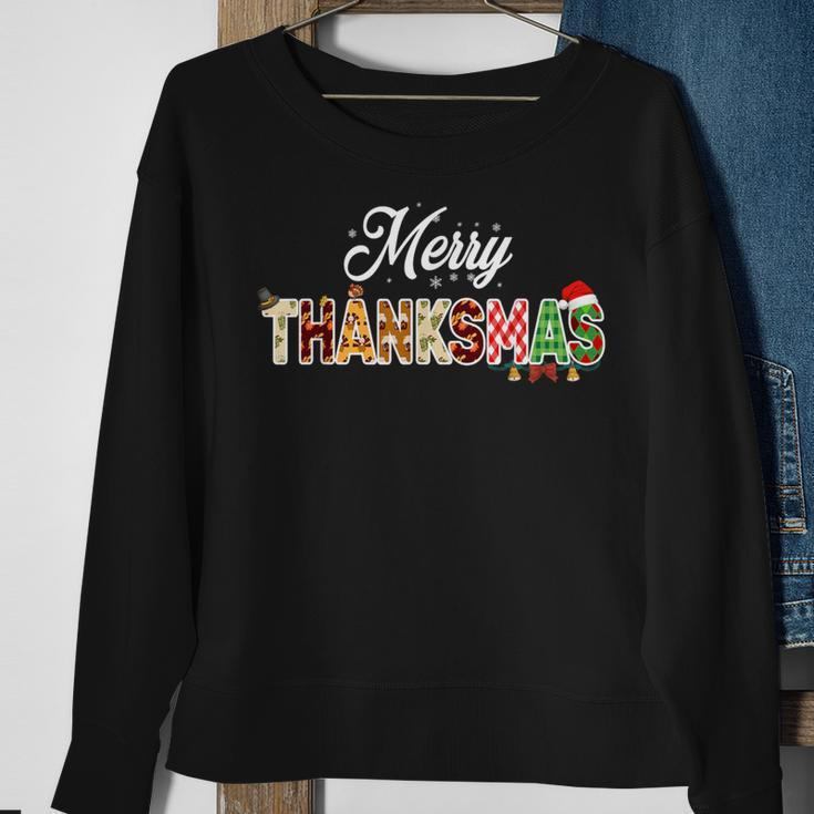 Thanksmas 2023 Merry Thanksmas Thanksgiving Christmas Sweatshirt Gifts for Old Women