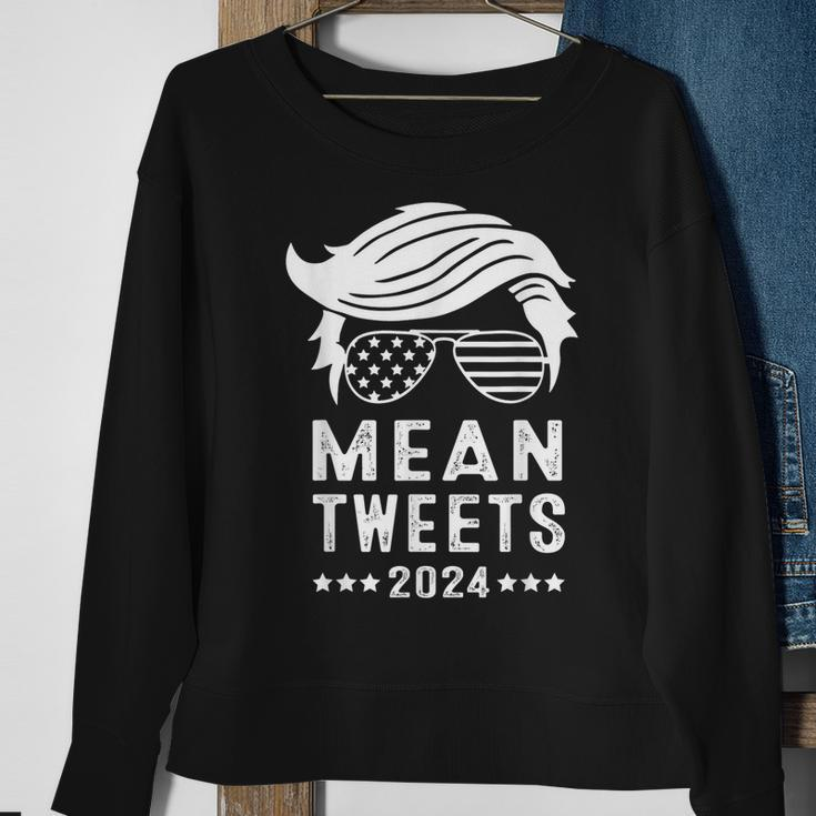 Funny Trump 2024 Mean Tweets 4Th Of July Sweatshirt Gifts for Old Women
