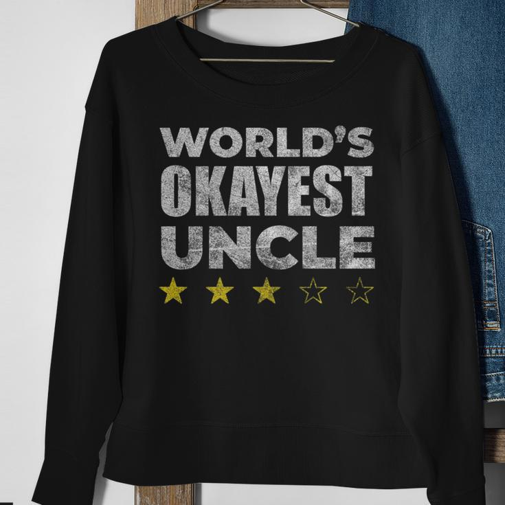 Funny Worlds Okayest Uncle - Vintage Style Sweatshirt Gifts for Old Women