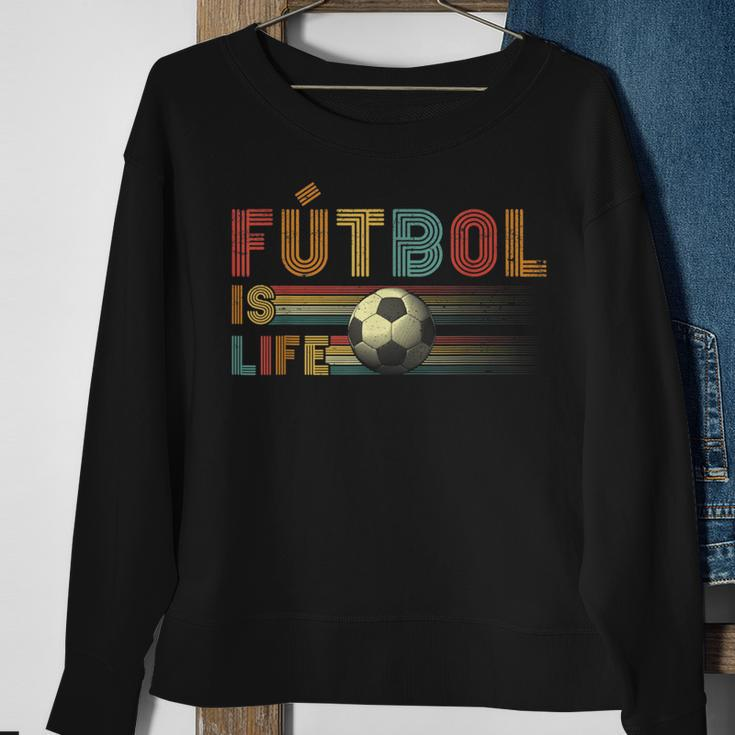 Futbol Is Life Football Lover Soccer Funny Vintage Sweatshirt Gifts for Old Women
