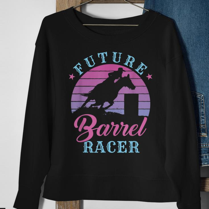 Future Barrel Racer Cute Cowgirl Western Barrel Racing Girls Sweatshirt Gifts for Old Women