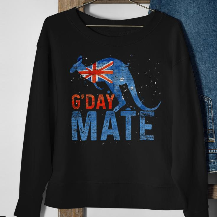 G Day Mate Kangaroo Aussie Animal Australia Flag Australia Sweatshirt Gifts for Old Women