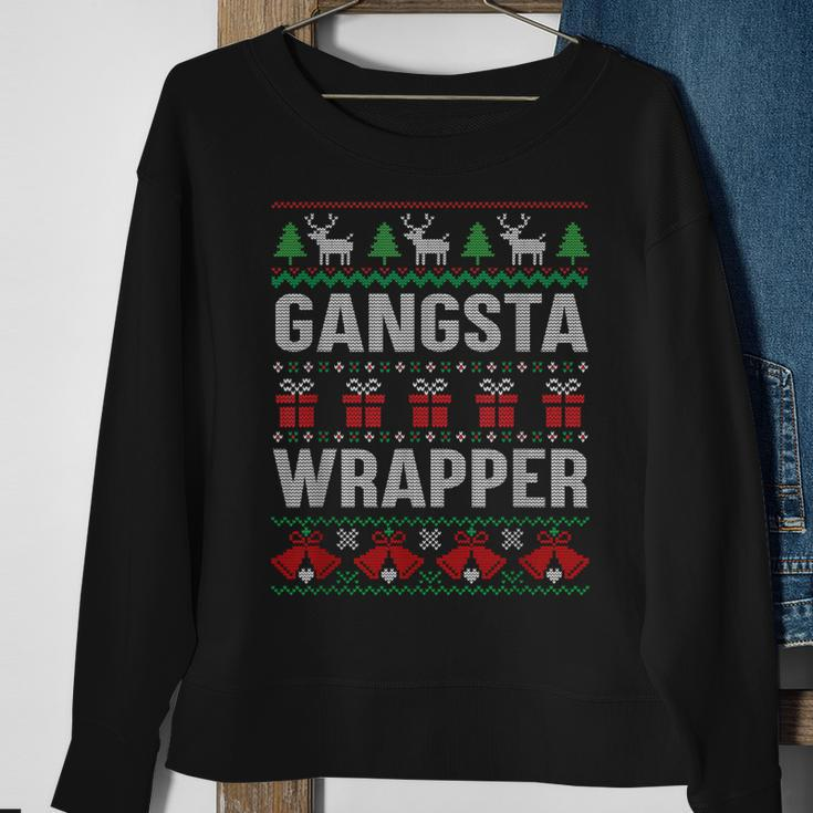 Gangsta Wrapper Ugly Sweater Christmas Sweatshirt Gifts for Old Women