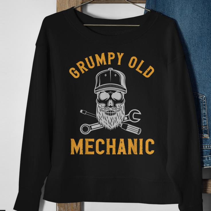 Garage Automechanic Car Guy Grumpy Old Mechanic Gift For Mens Sweatshirt Gifts for Old Women