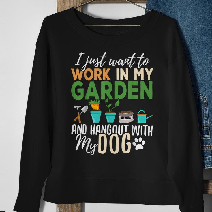 Gardening Dog Lover Gardener Garden Pet Gift Plants Sweatshirt Gifts for Old Women