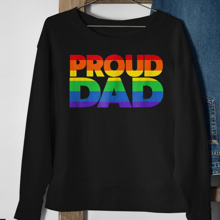 Gay Pride Proud Dad Lgbt Parent Fathers Day Sweatshirt Gifts for Old Women