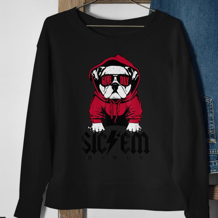 Georgia Lovers Outfits Ga Sic Em Sports Red Style Sweatshirt Gifts for Old Women