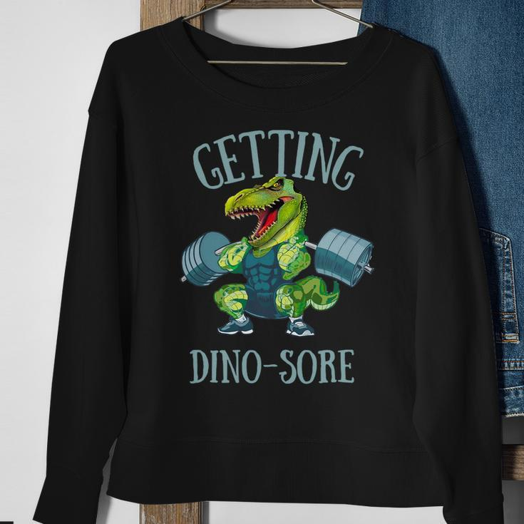 Getting Dinosore Funny Weight Lifting Workout Gym Sweatshirt Gifts for Old Women