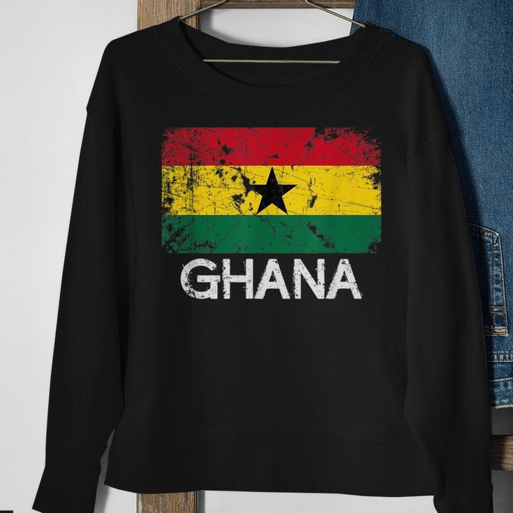 Ghanaian Flag | Vintage Made In Ghana Gift Sweatshirt Gifts for Old Women