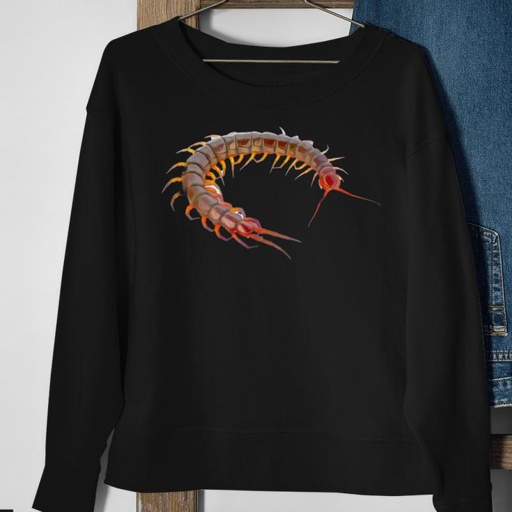 Giant Centipede Pet Lover Creepy Realistic Millipede Sweatshirt Gifts for Old Women