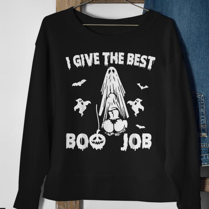 I Give The Best Boo Job Joke Halloween Inappropriate Sweatshirt Gifts for Old Women