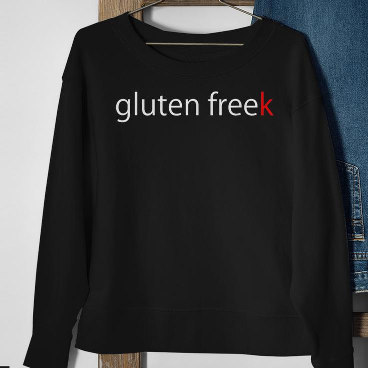 Gluten Freek Funny Gift For Celiac Intolerant Geek Geek Funny Gifts Sweatshirt Gifts for Old Women