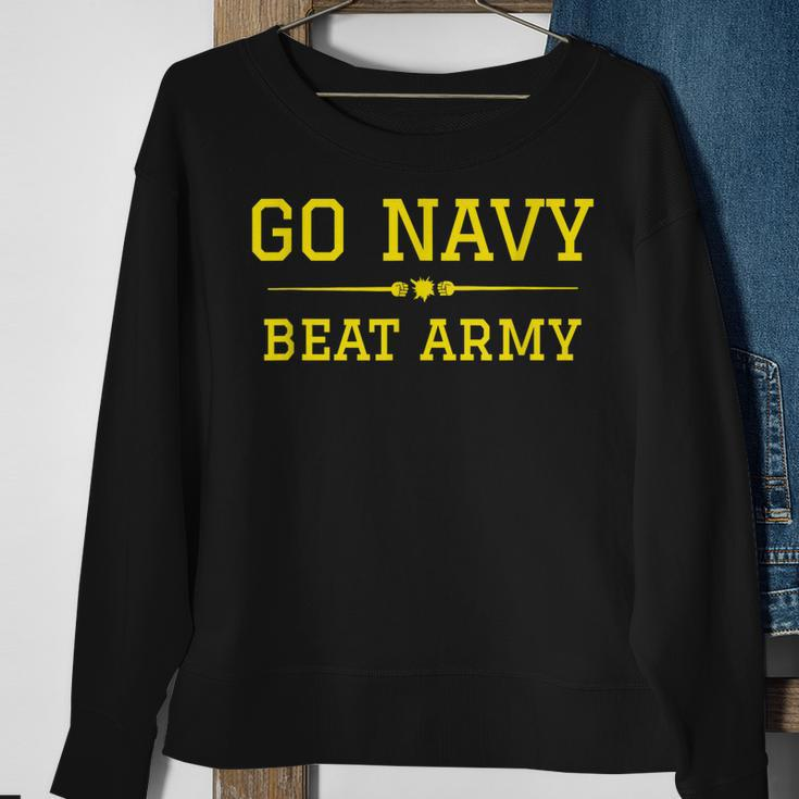 Go Navy Beat Army Us Football Funny Army Sports Gift Sweatshirt Gifts for Old Women