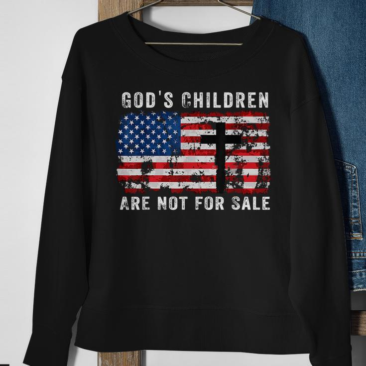Gods Children Are Not For Sale American Flag Gods Children Sweatshirt Gifts for Old Women