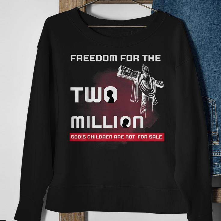 Gods Children Are Not For Sale Embracing Sound Of Freedom Freedom Gifts Sweatshirt Gifts for Old Women