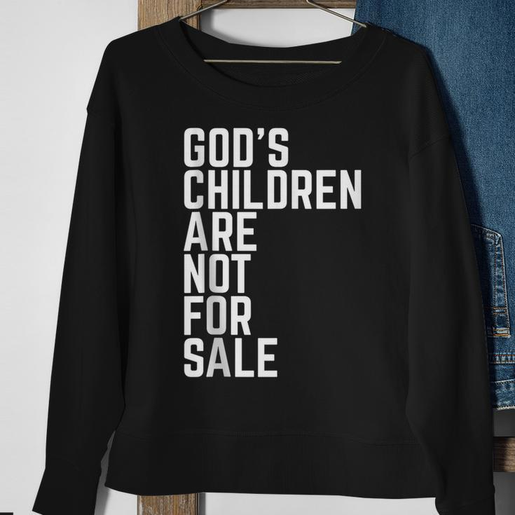 Gods Children Are Not For Sale Jesus Christian America Flag Christian Gifts Sweatshirt Gifts for Old Women