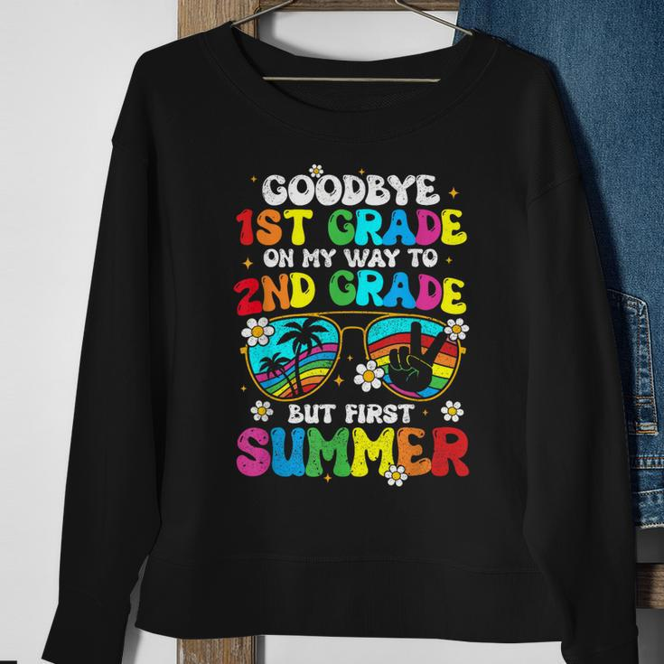 Goodbye 1St Grade Graduation To 2Nd Grade Hello Summer Kids Sweatshirt Gifts for Old Women
