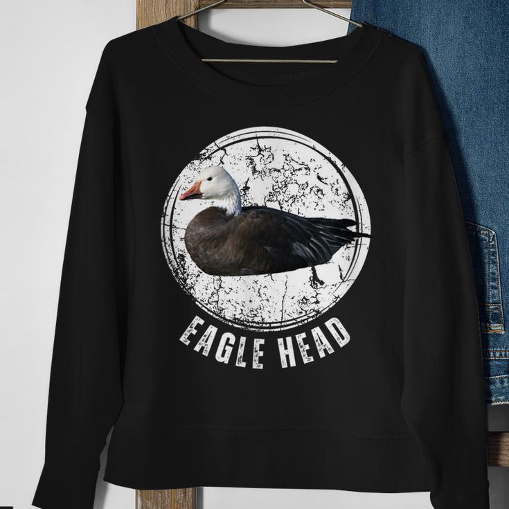 Goose Hunting Blue Goose Eagle Head Sweatshirt Gifts for Old Women