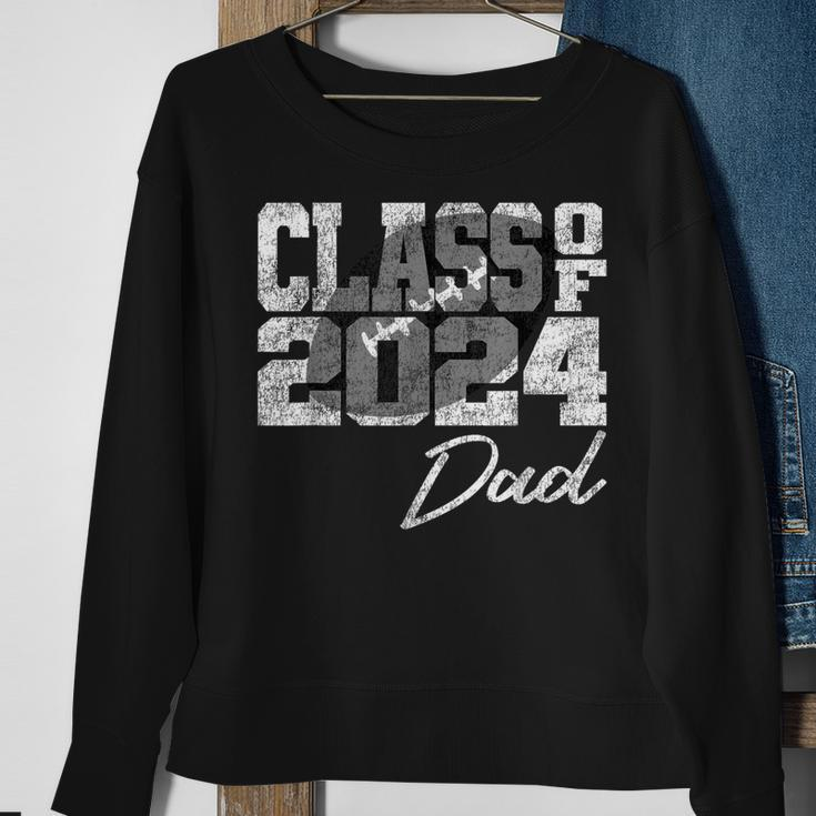 Graduating Senior Graduate Class Of 2024 Football Dad Sweatshirt Gifts for Old Women