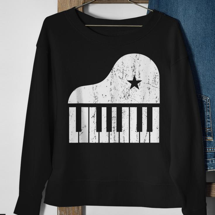Grand Spinet Piano Player Simple Grunge Pianist Sweatshirt Gifts for Old Women