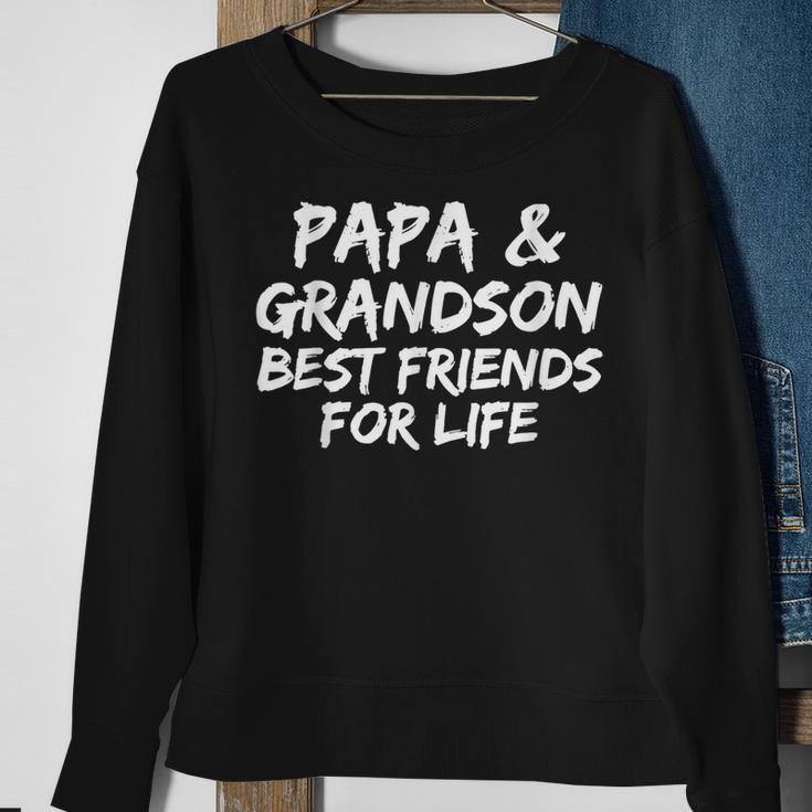 Grandpa Granddad Papa And Grandson Best Friend For Life Sweatshirt Gifts for Old Women
