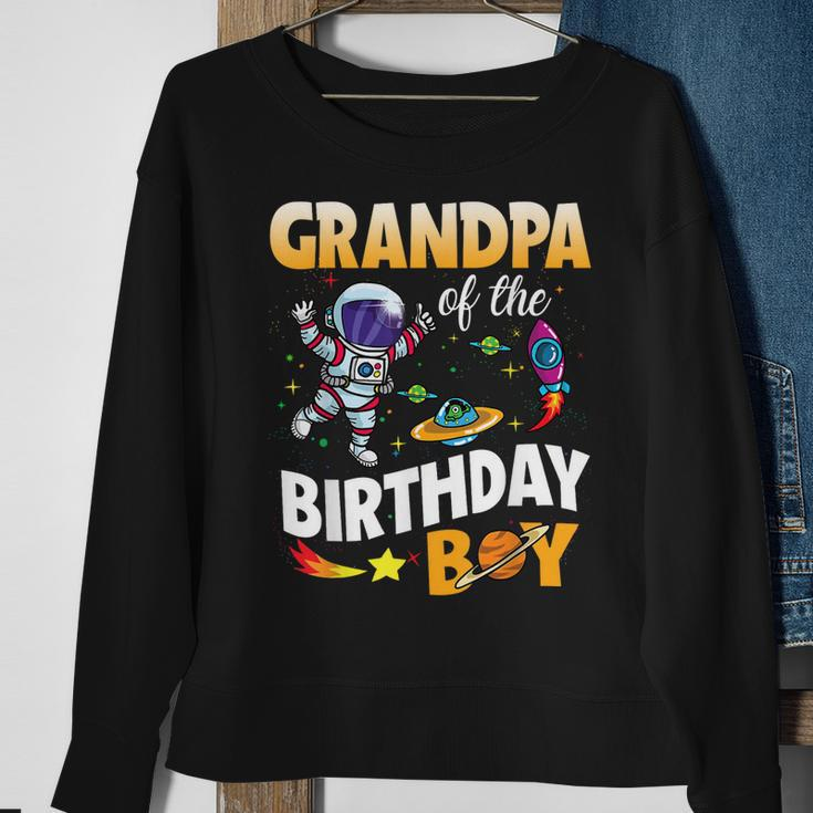 Grandpa Of The Birthday Boy Space Astronaut Birthday Family Sweatshirt Gifts for Old Women