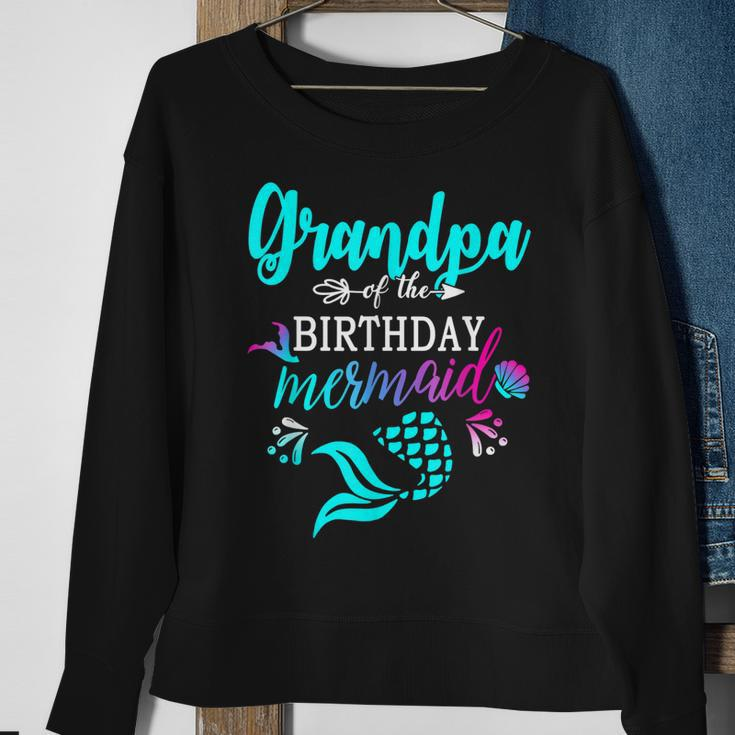 Grandpa Of The Birthday Mermaid Matching Mermaid Grandfather Sweatshirt Gifts for Old Women